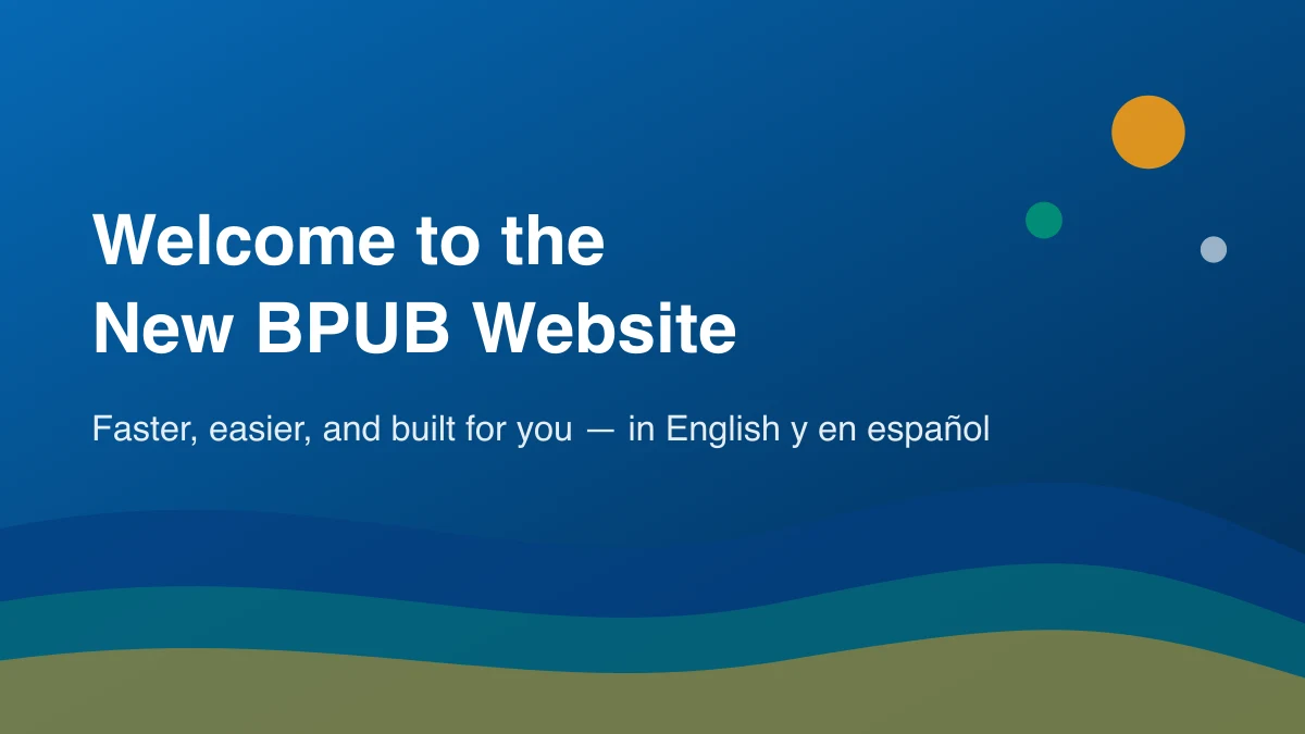 Welcome to the new BPUB website